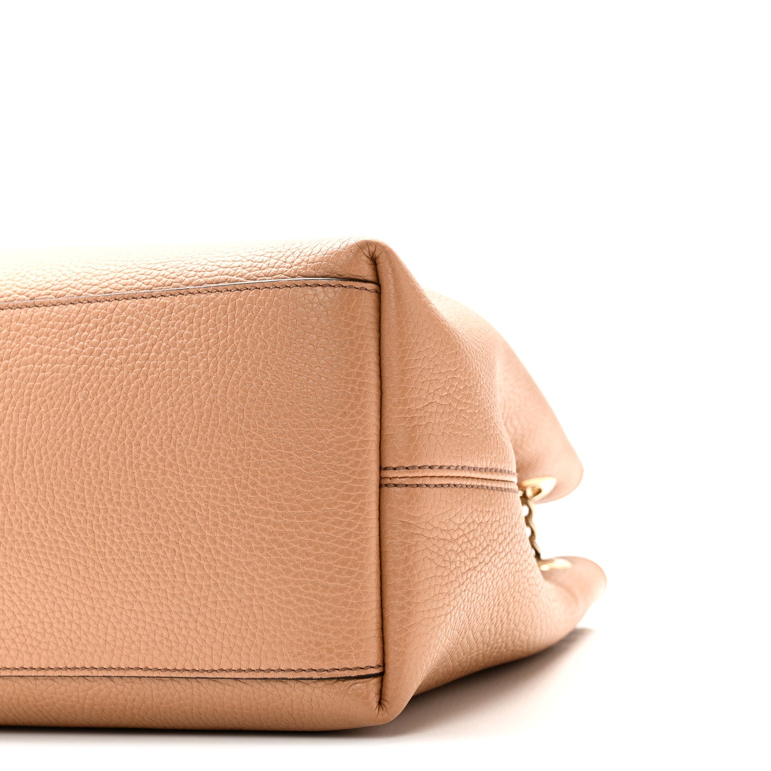 Gucci Pebbled Calfskin Medium Soho Chain Shoulder Bag Camelia 10 of 10