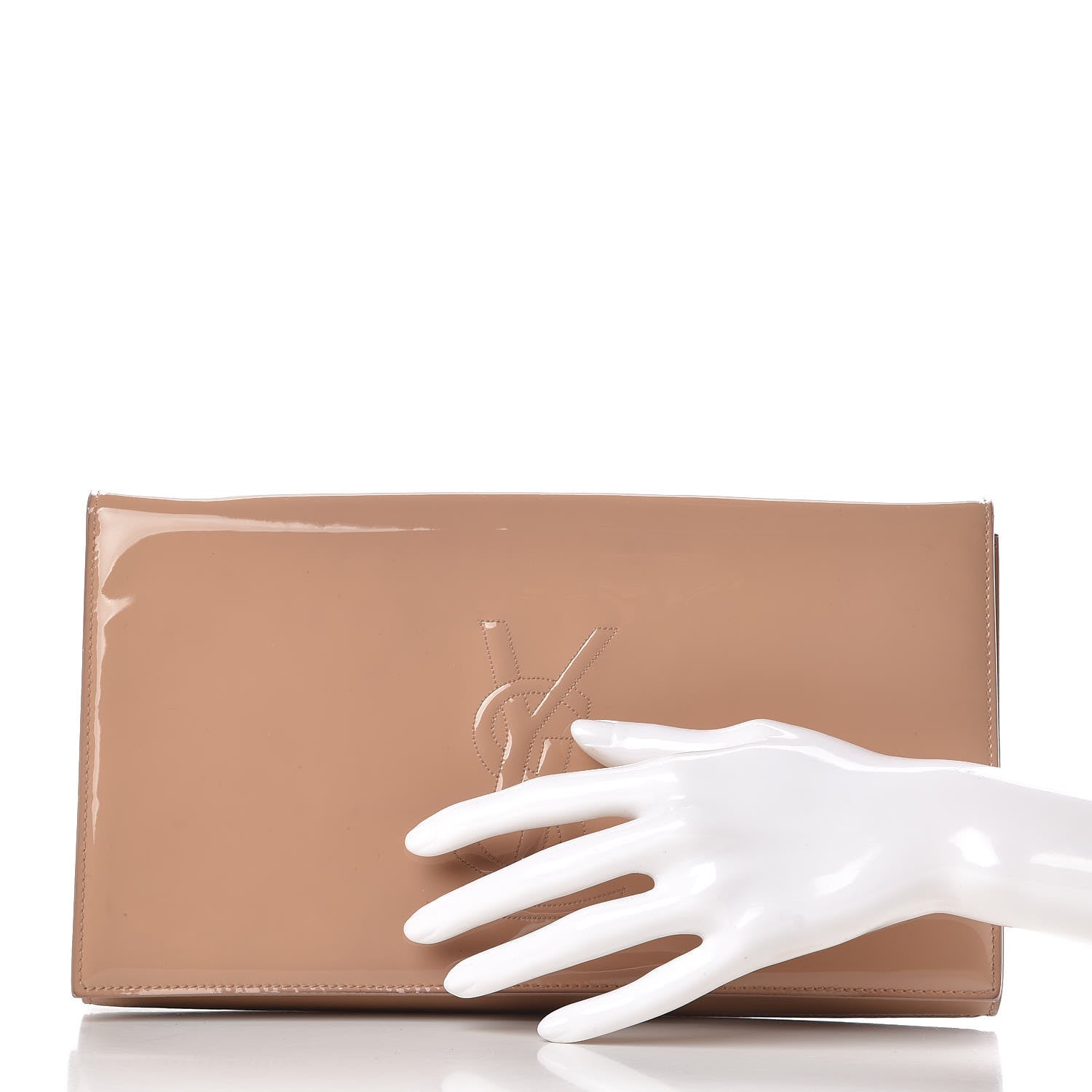 Saint Laurent Patent Calfskin Monogram Large Belle De Jour Clutch Chair 2 of 13