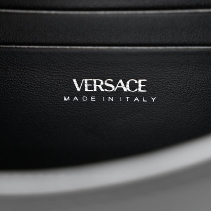 Versace Grained Calfskin Spiked Micro La Medusa Bag Black 6 of 10