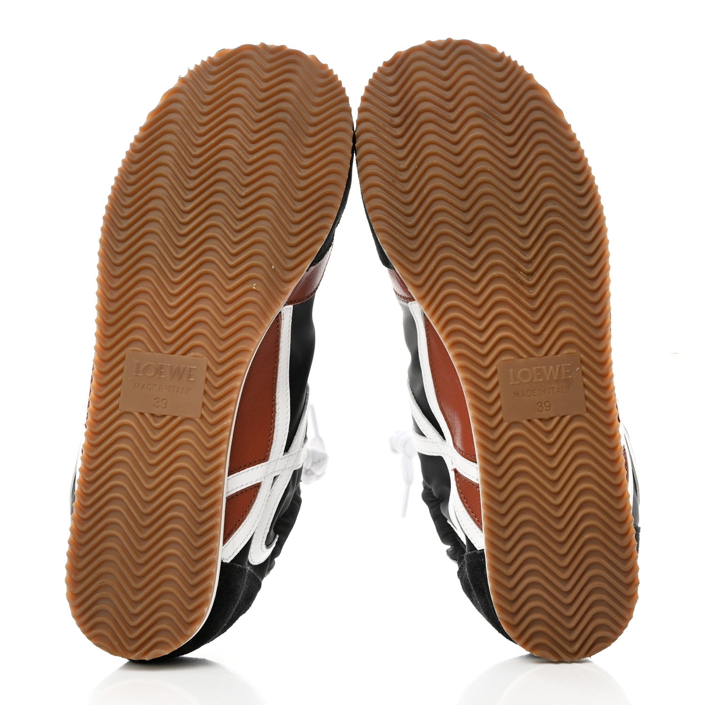 Nylon Suede Flow Runners Sneakers 39 Black Brown