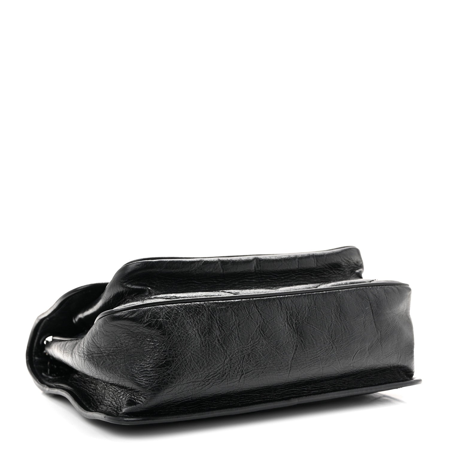 Saint Laurent Crinkled Calfskin Matelasse Monogram Medium Niki Chain Satchel Black 4 of 15