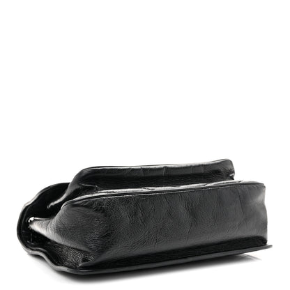 Saint Laurent Crinkled Calfskin Matelasse Monogram Medium Niki Chain Satchel Black 4 of 15