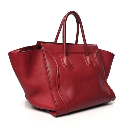 Celine Baby Grained Calfskin Medium Phantom Luggage Carmin 3 of 20