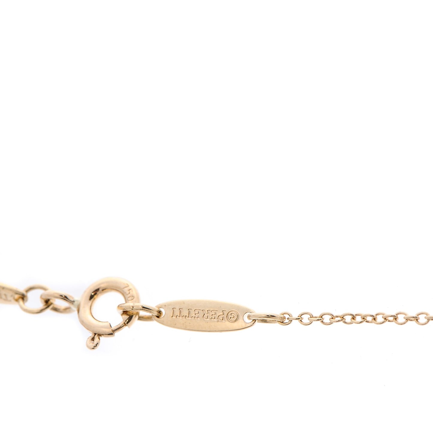 18K Yellow Gold 12mm Elsa Peretti Teardrop Pendant Necklace