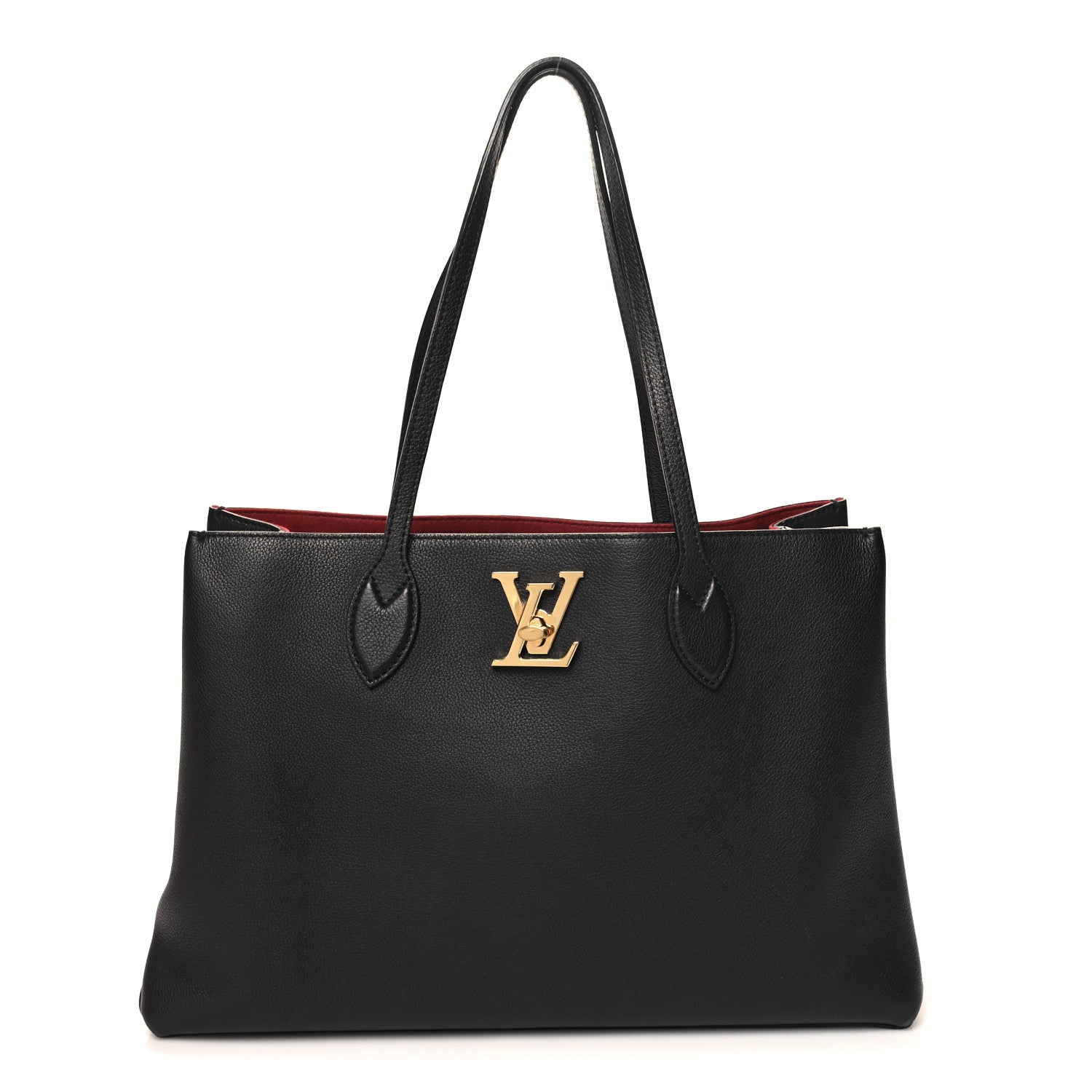 Louis Vuitton Grained Calfskin Lockme Shopper Black 1 of 14