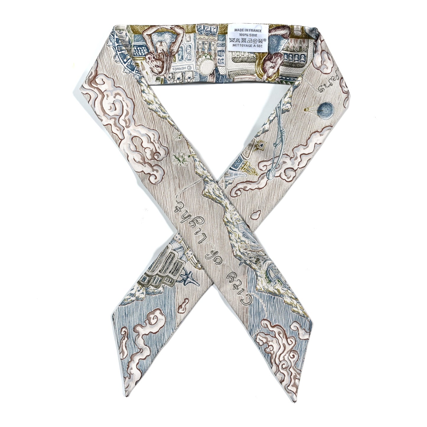 Silk City Of Light Twilly Bleu Glacier Kaki Beige
