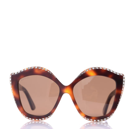 Gucci Crystal Cat Eye GG0118S Sunglasses Havana Brown 4 of 8