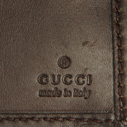 Gucci Monogram Calfskin Ladies Web Continental Wallet Beige Ebony Cocoa 6 of 7