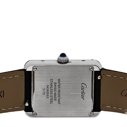 Cartier Stainless Steel Calfskin 24mm Tank Solo Quartz Watch 4 of 5