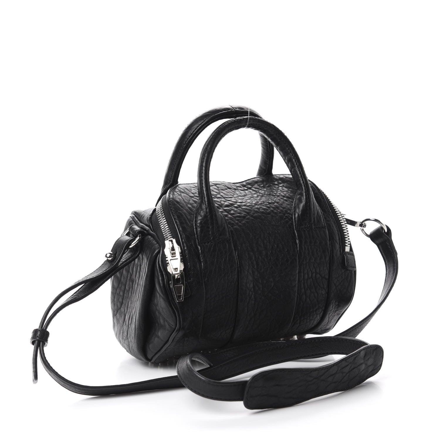Alexander Wang Pebbled Lambskin Mini Rockie Black Rhodium Hardware 3 of 9