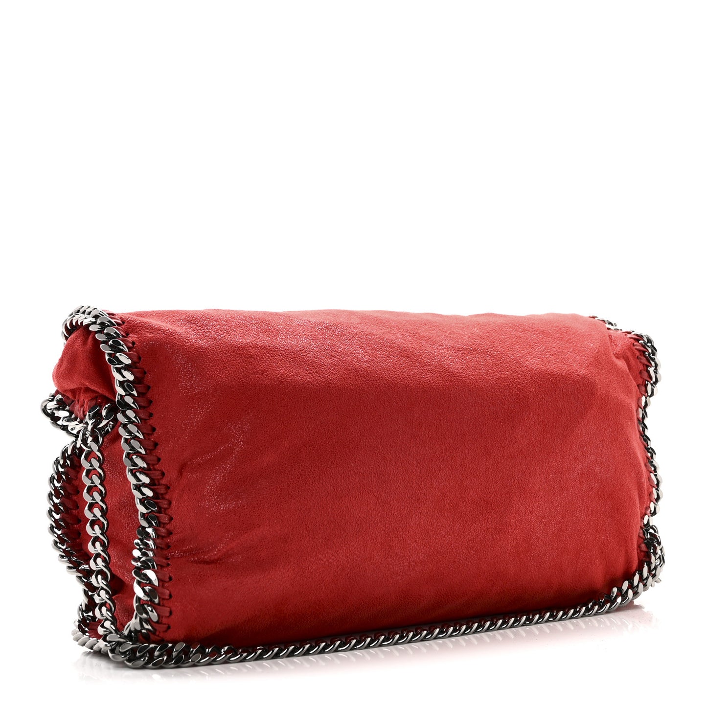 Shaggy Deer Falabella Fold Over Tote Red