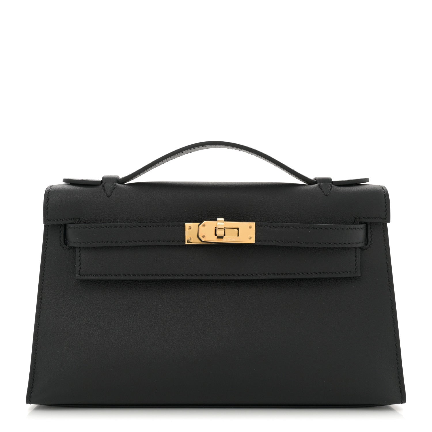 Hermes Swift Kelly Pochette Clutch Black 1 of 11
