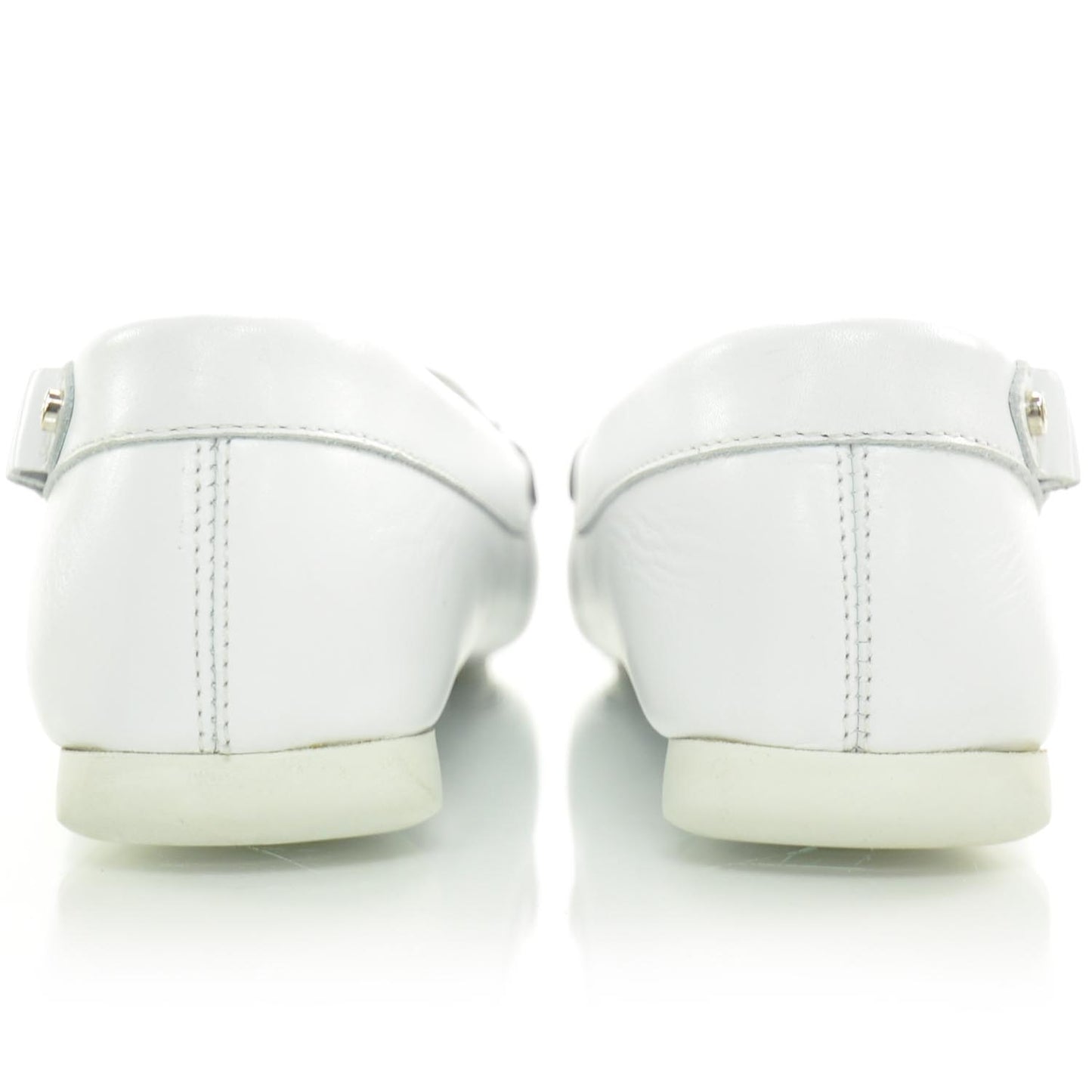 Leather Driving Loafers 35.5 White