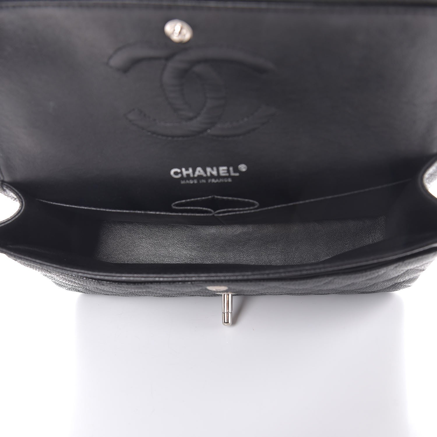 Chanel Caviar Quilted Medium Double Flap Black 7 of 13