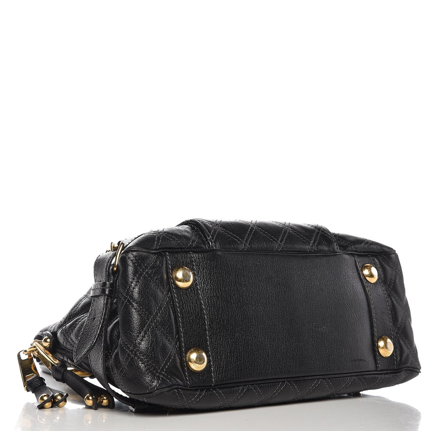 Calfskin Quilted Elise Satchel Black