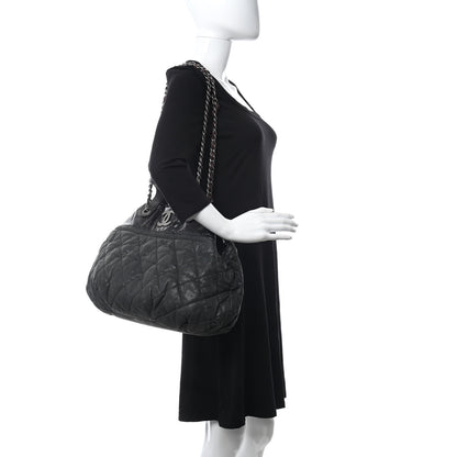 Chanel Iridescent Calfskin Quilted Large In The Mix Tote Black 2 of 11