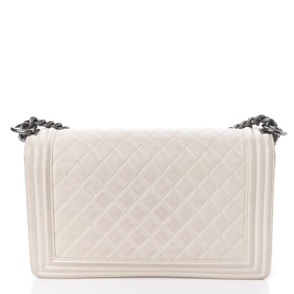 Chanel Caviar Quilted Medium Boy Flap Ivory 12 of 18