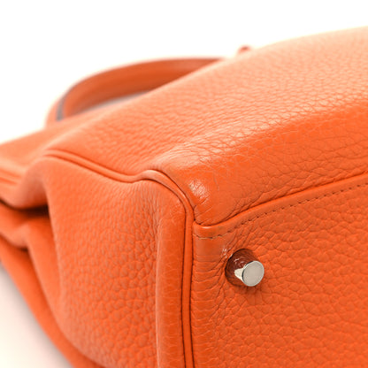 Hermes Taurillon Clemence Kelly Retourne 32 Orange 11 of 14