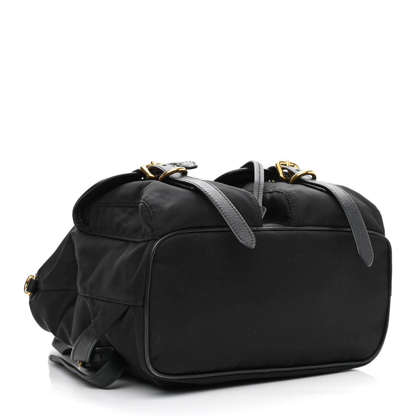 Tessuto Nylon Soft Calfskin Backpack Black