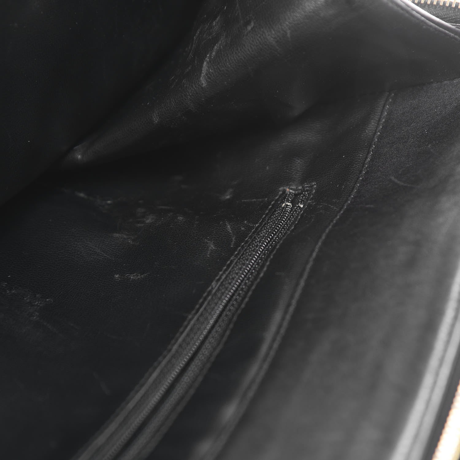 Chanel Calfskin Stitched XL Weekender Black 8 of 20