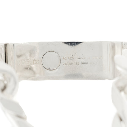 Hermes Sterling Silver GM Kelly Gourmette Bracelet ST 3 of 3