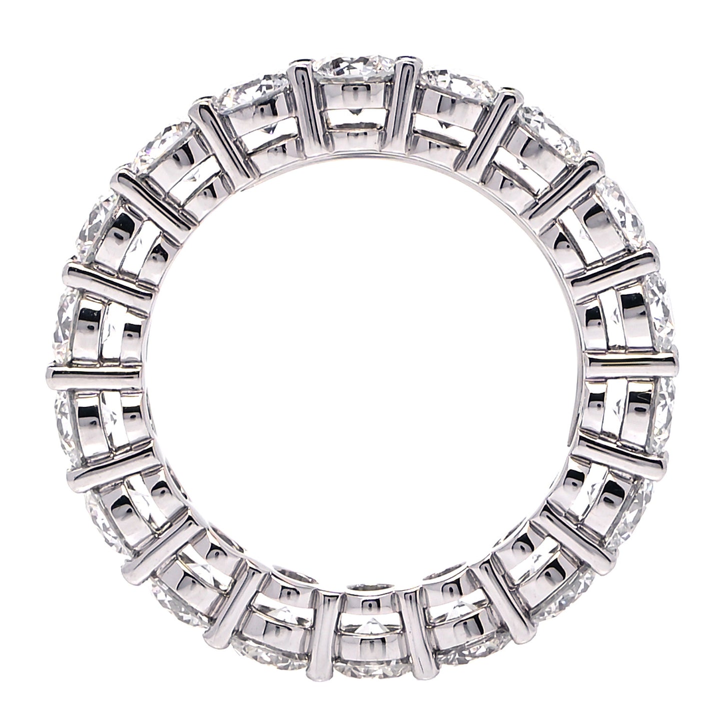 Platinum Diamond 3mm Embrace Eternity Band Ring 48 4.5