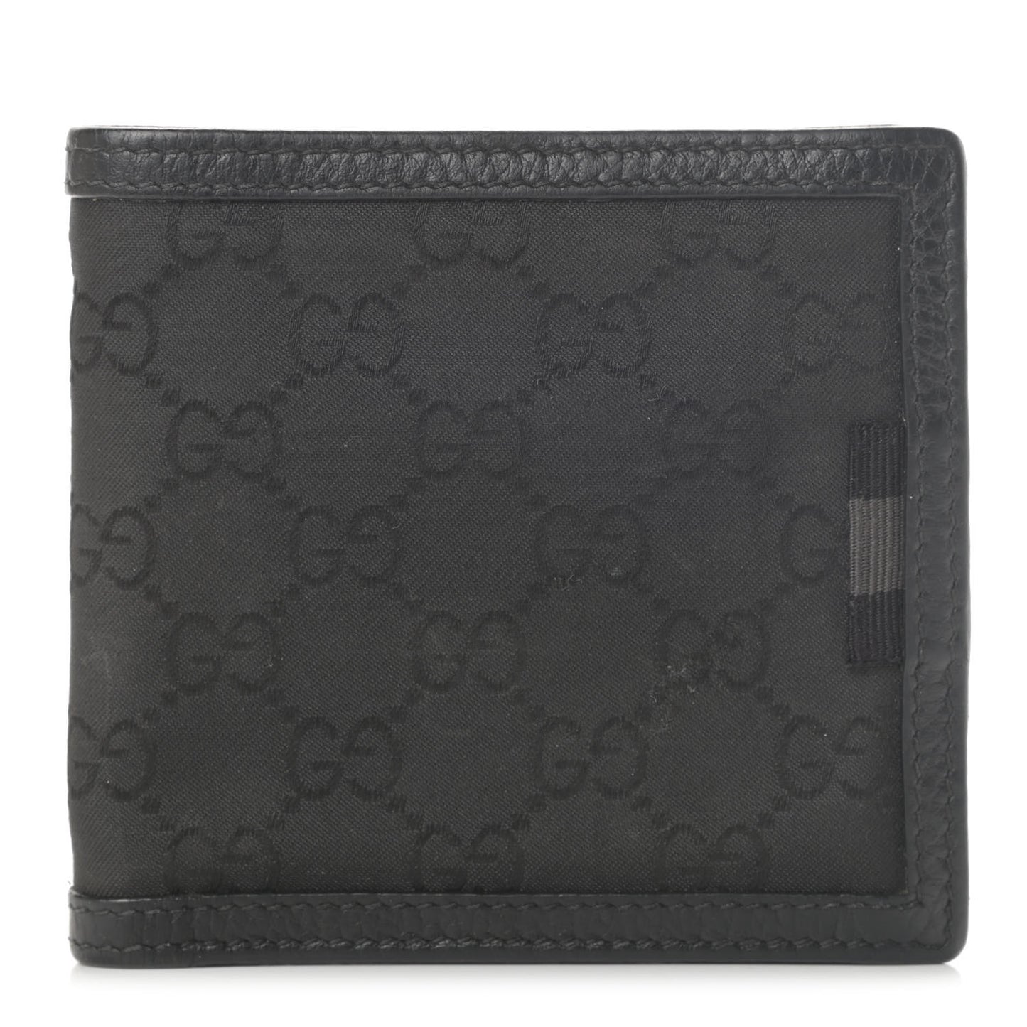 Nylon Monogram Bi-Fold Wallet Black