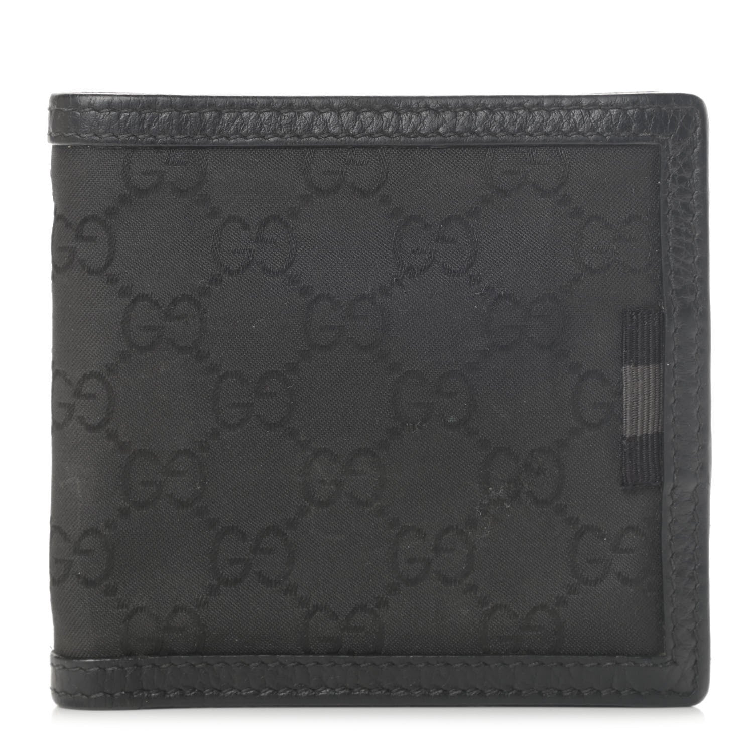 Gucci Nylon Monogram Bi-Fold Wallet Black 1 of 8