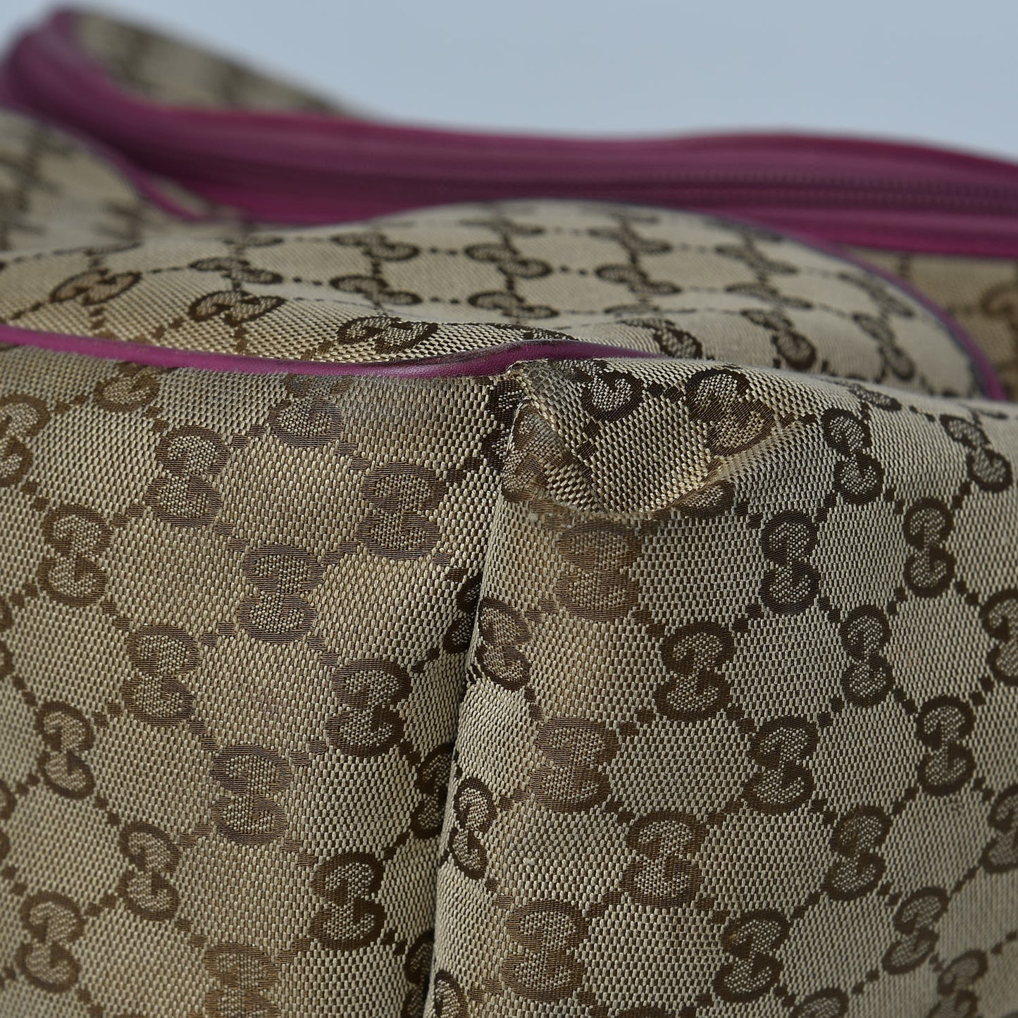 Monogram Margaux Calfskin Large Diaper Bag Beige Ebony Peonia Flower