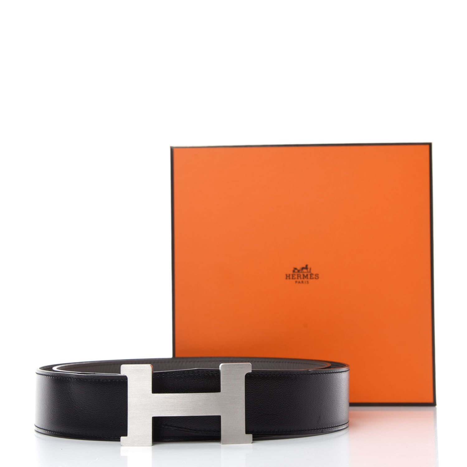 Hermes Box Togo 42mm Constance H Belt 105 Black Etain 4 of 4