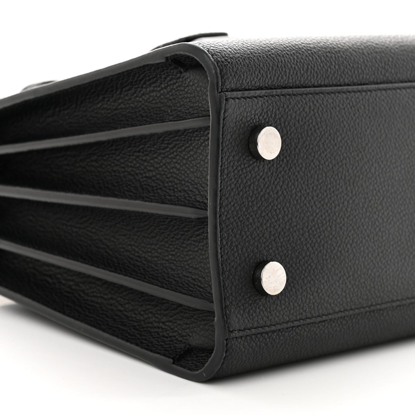 Grained Calfskin Baby Sac De Jour Black