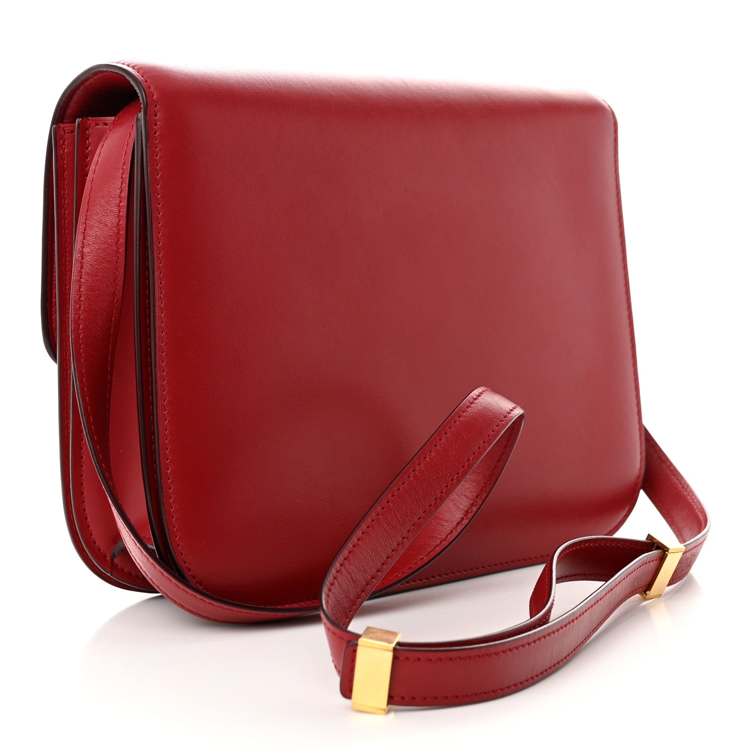 Celine Box Calfskin Medium Classic Box Flap Bag Red 3 of 11