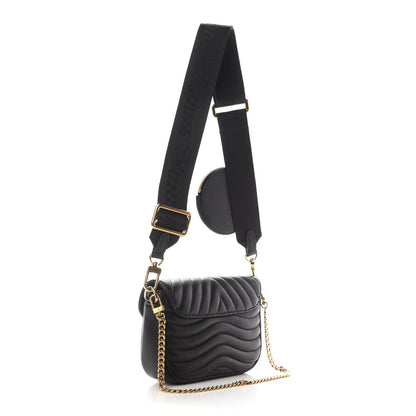 Louis Vuitton Calfskin New Wave Multi Pochette Black 3 of 9