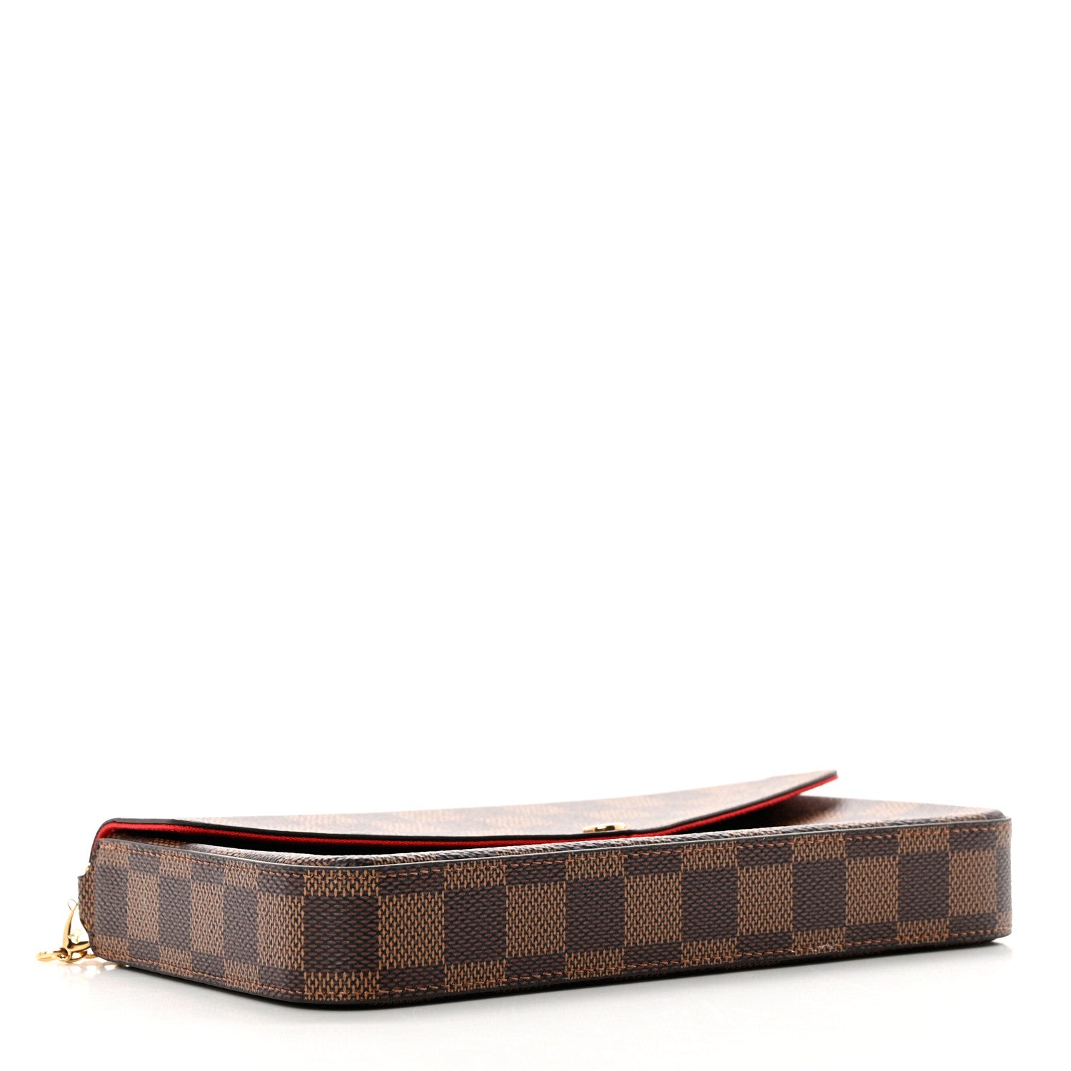 Louis Vuitton Damier Ebene Pochette Felicie Chain Wallet 4 of 7