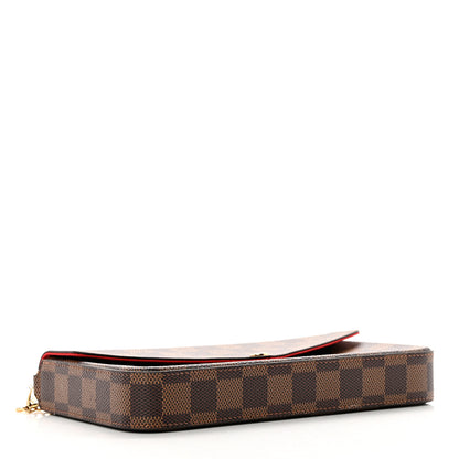 Louis Vuitton Damier Ebene Pochette Felicie Chain Wallet 4 of 7