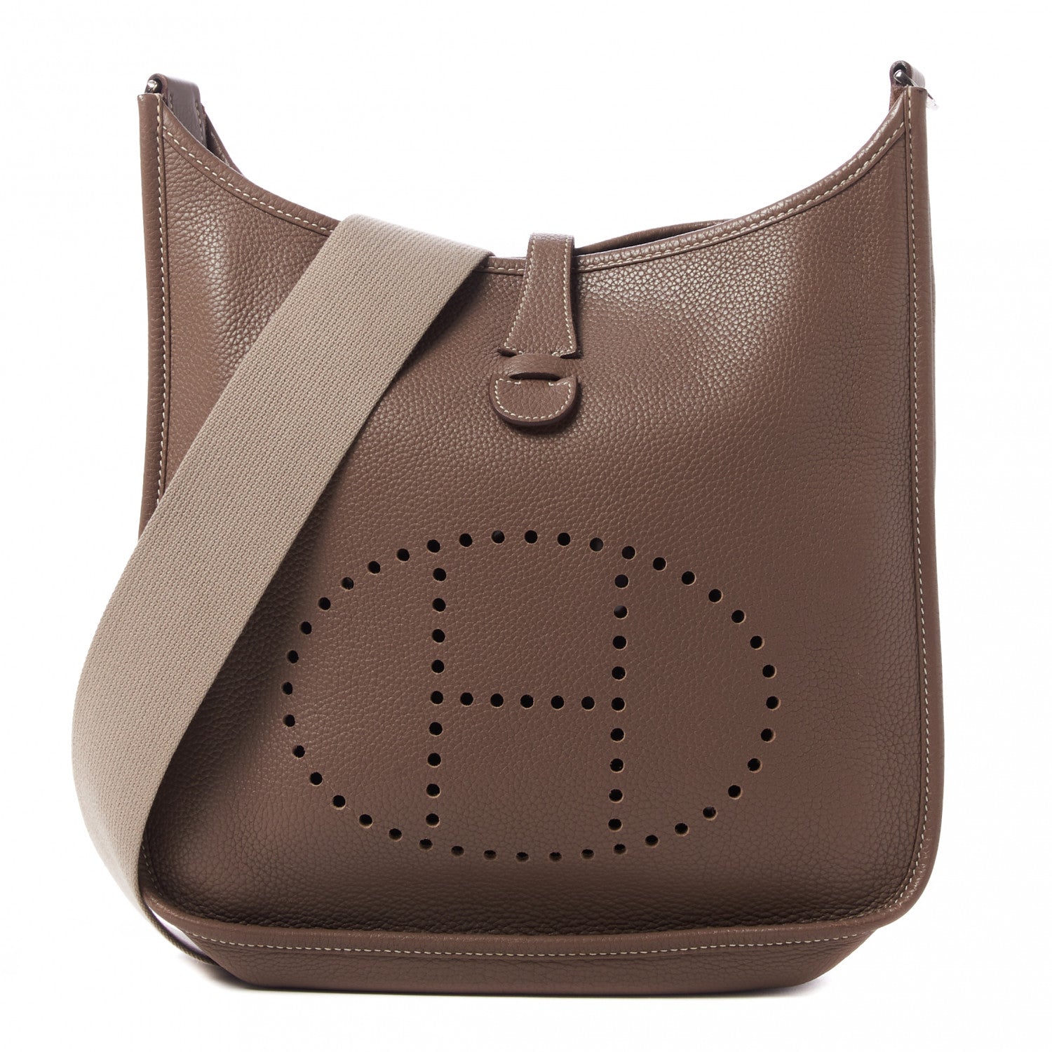 Hermes Taurillon Clemence Evelyne II PM Etoupe 1 of 8