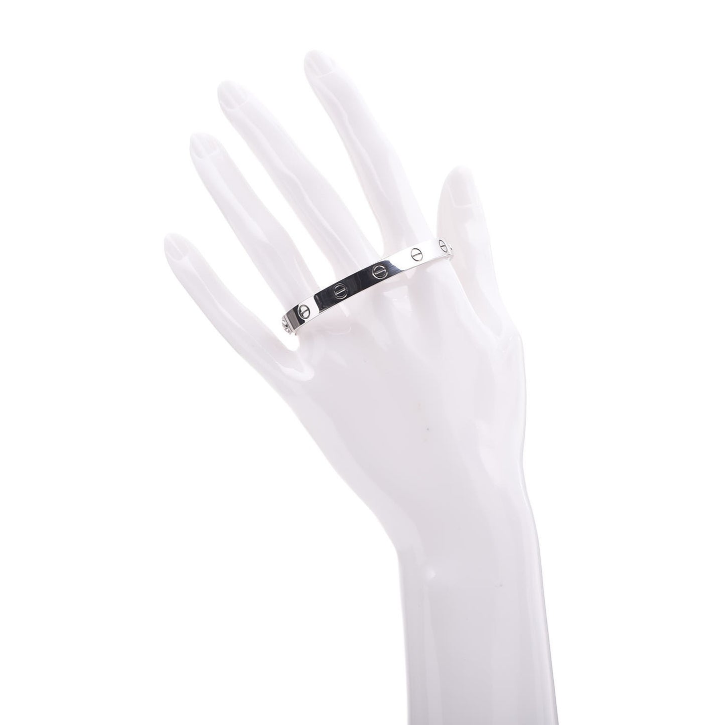 18K White Gold LOVE Bracelet 16