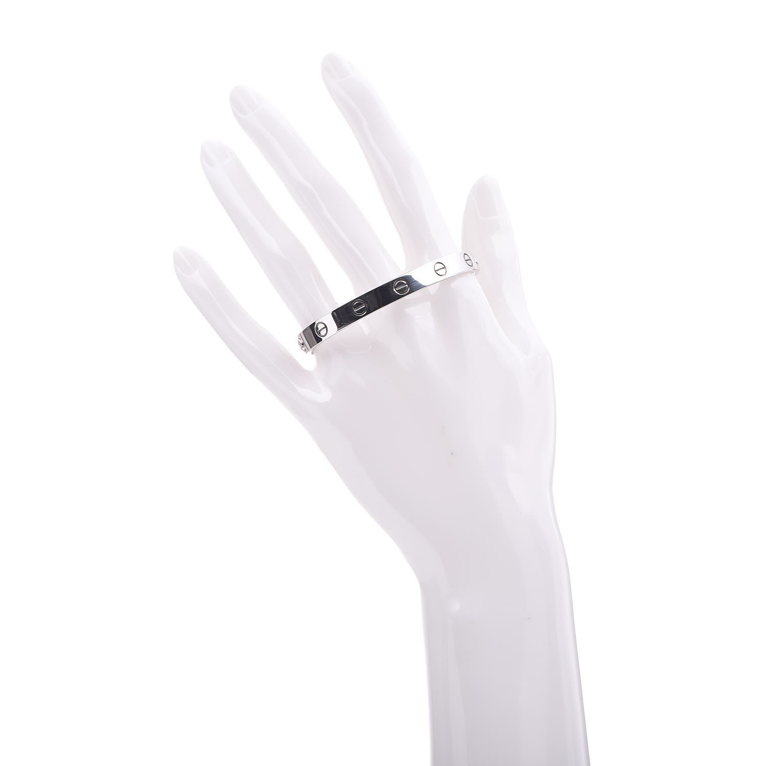 Cartier 18K White Gold LOVE Bracelet 16 2 of 7