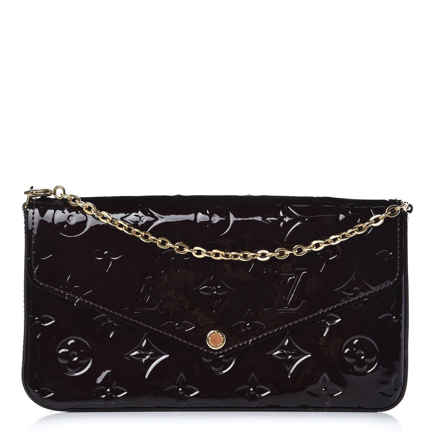 Vernis Pochette Felicie Chain Wallet Amarante