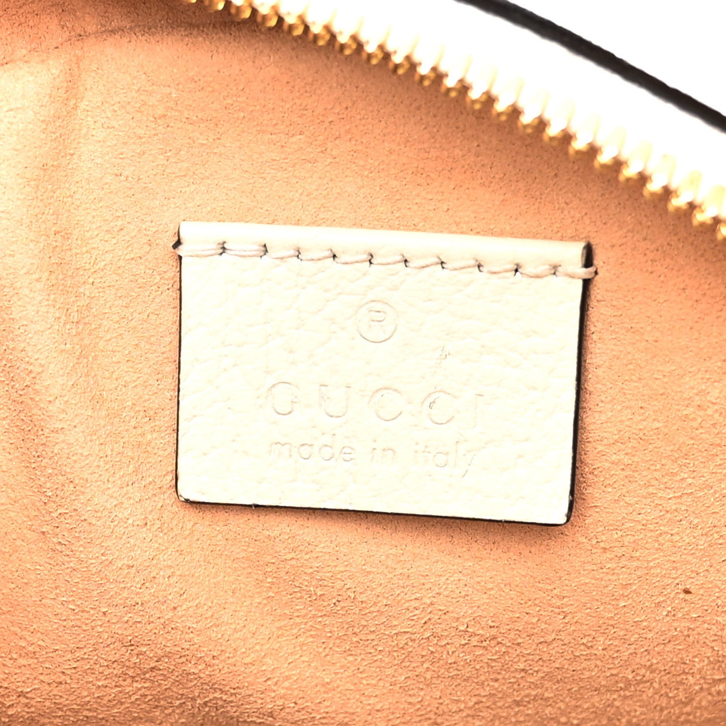 Textured Calfskin Web Mini Ophidia Round Shoulder Bag Mystic White