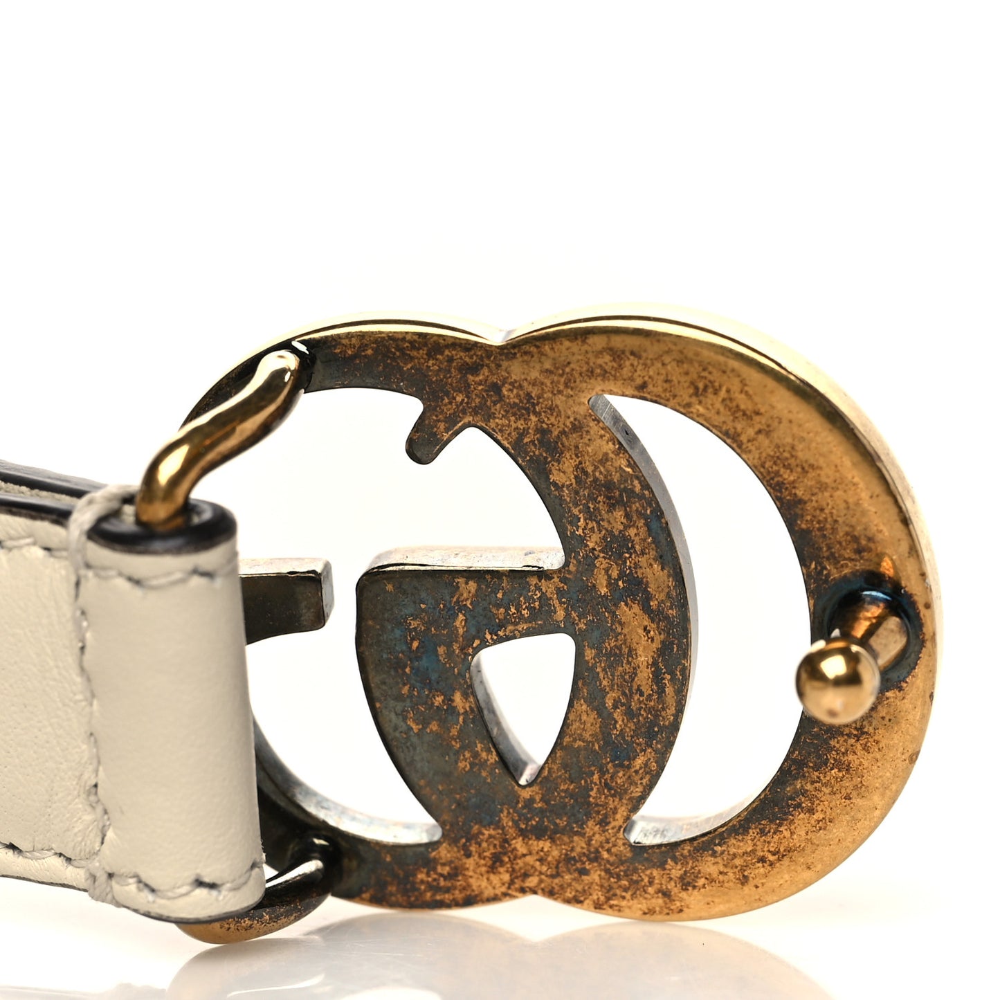 Calfskin Double G 20mm Belt 95 38 Mystic White