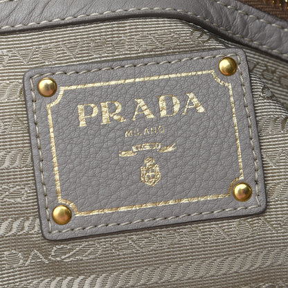 Prada Vitello Daino Chain Shoulder Bag Pomice 6 of 8