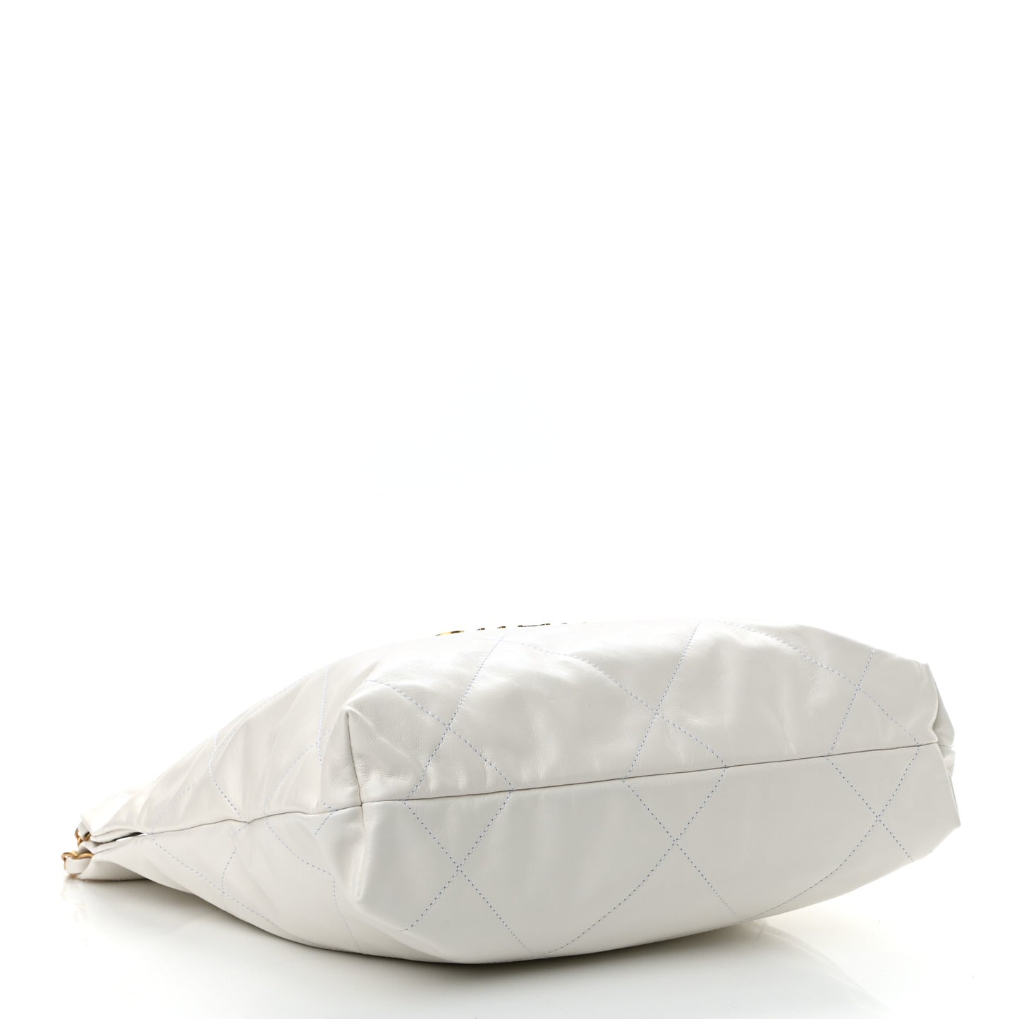 Shiny Calfskin Quilted Small Chanel 22 White