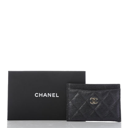 Chanel Iridescent Caviar Quilted Card Holder Black 9 of 9