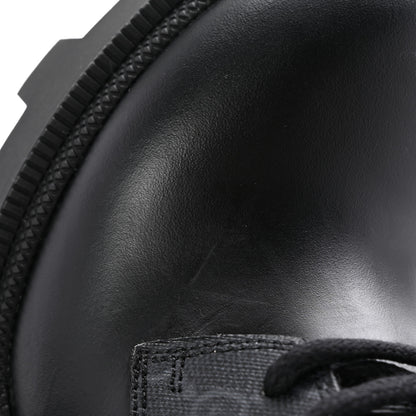 Gucci Apollo Calfskin GG Supreme Nappa Samoa Quilted Lace Up Ankle Boots 35 Black 10 of 10