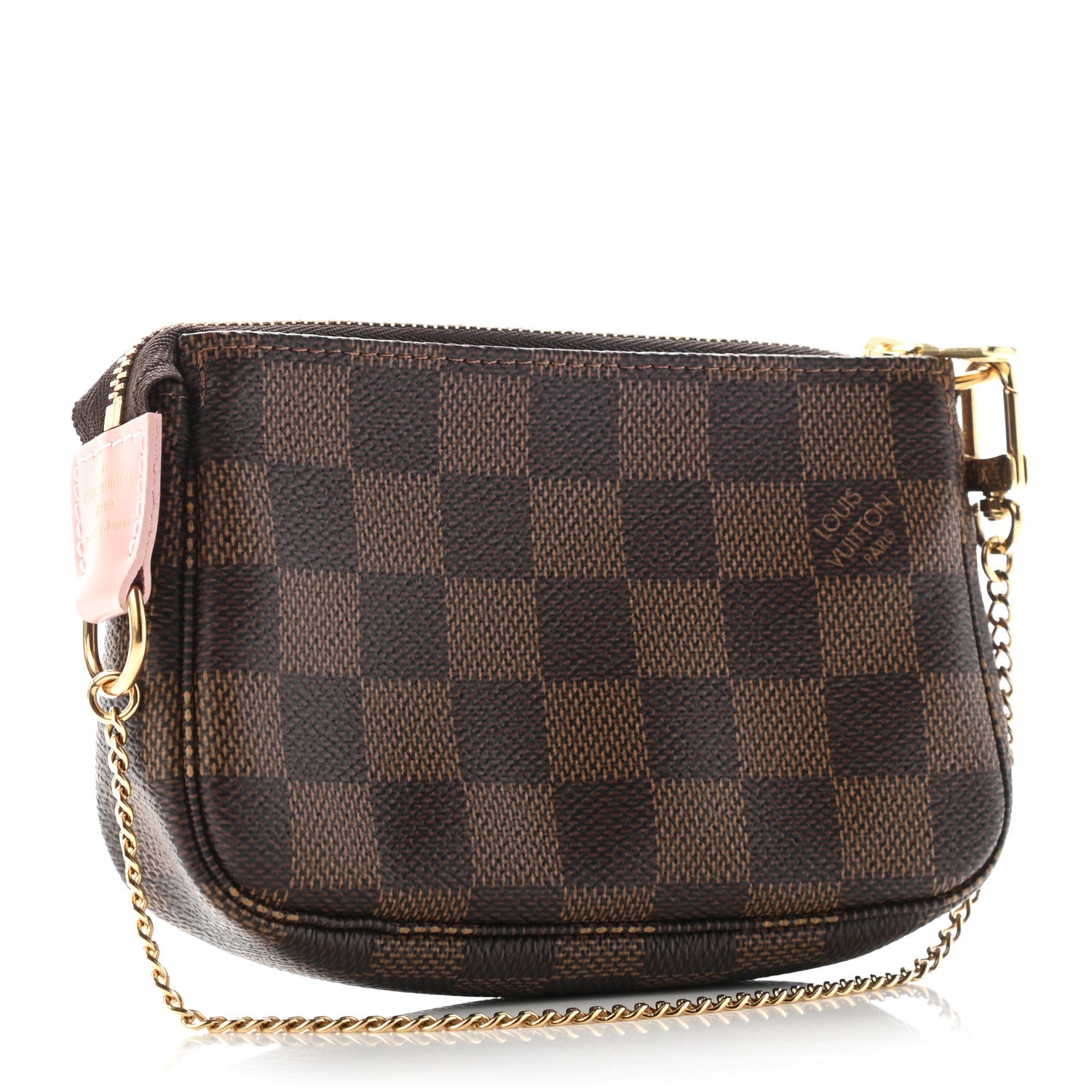 Louis Vuitton Damier Ebene 2020 Christmas Animation Big Wheel Mini Pochette Accessories Rose Ballerine 3 of 7
