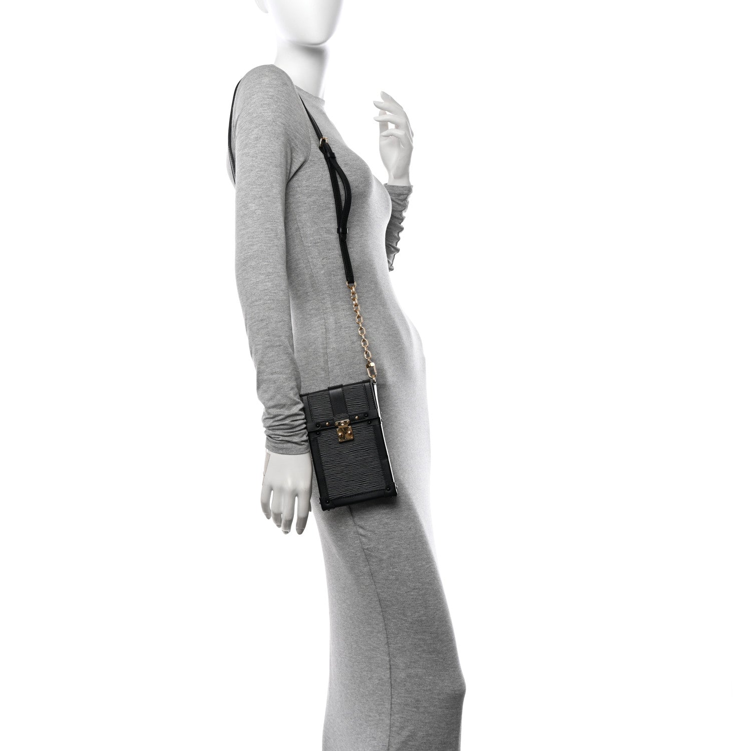 Louis Vuitton Epi Pochette Trunk Verticale Black 2 of 12