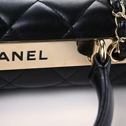 Chanel Lambskin Quilted Medium Trendy CC Flap Dual Handle Bag Black 10 of 15