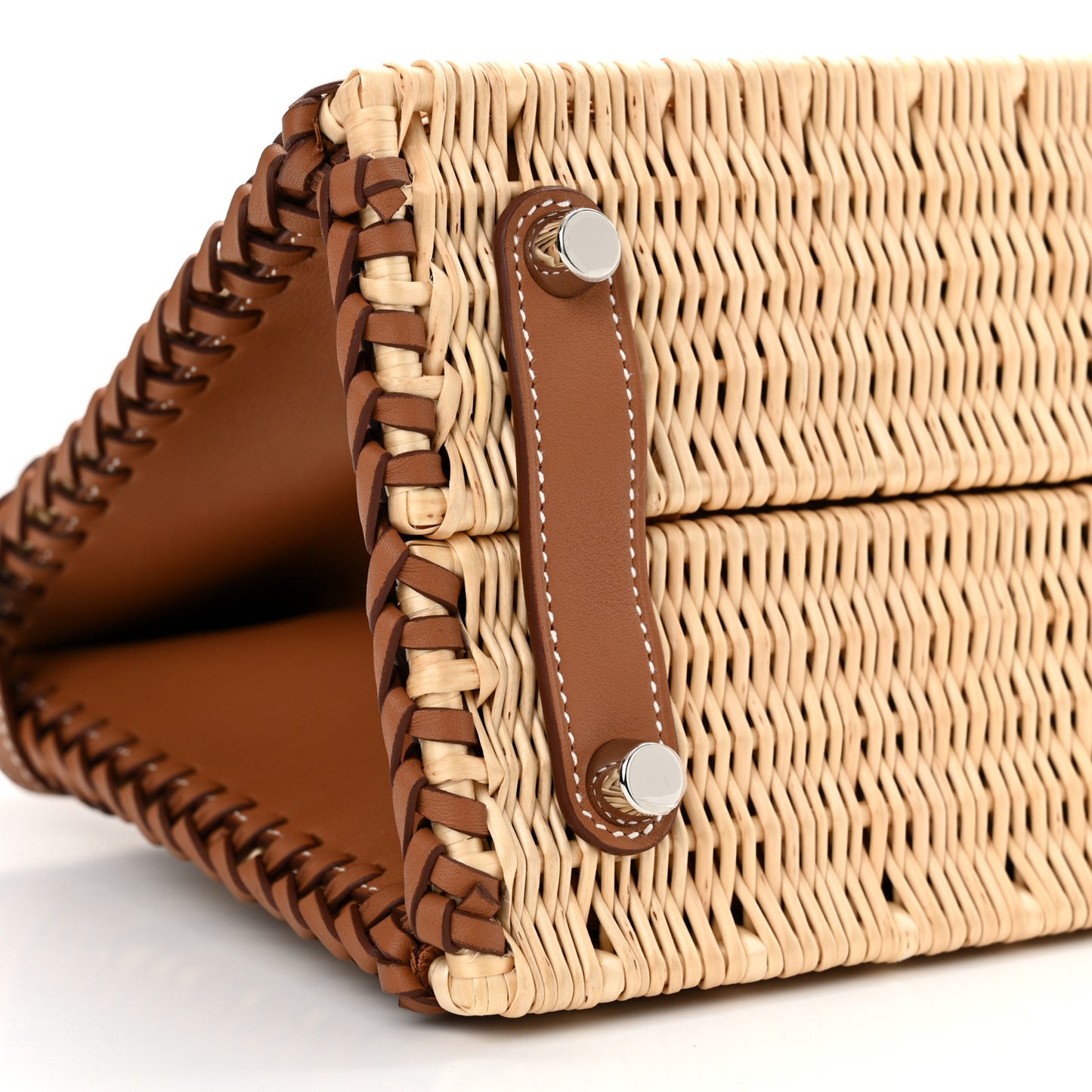 Wicker Swift Stripes Picnic Birkin 25 Naturel Gold