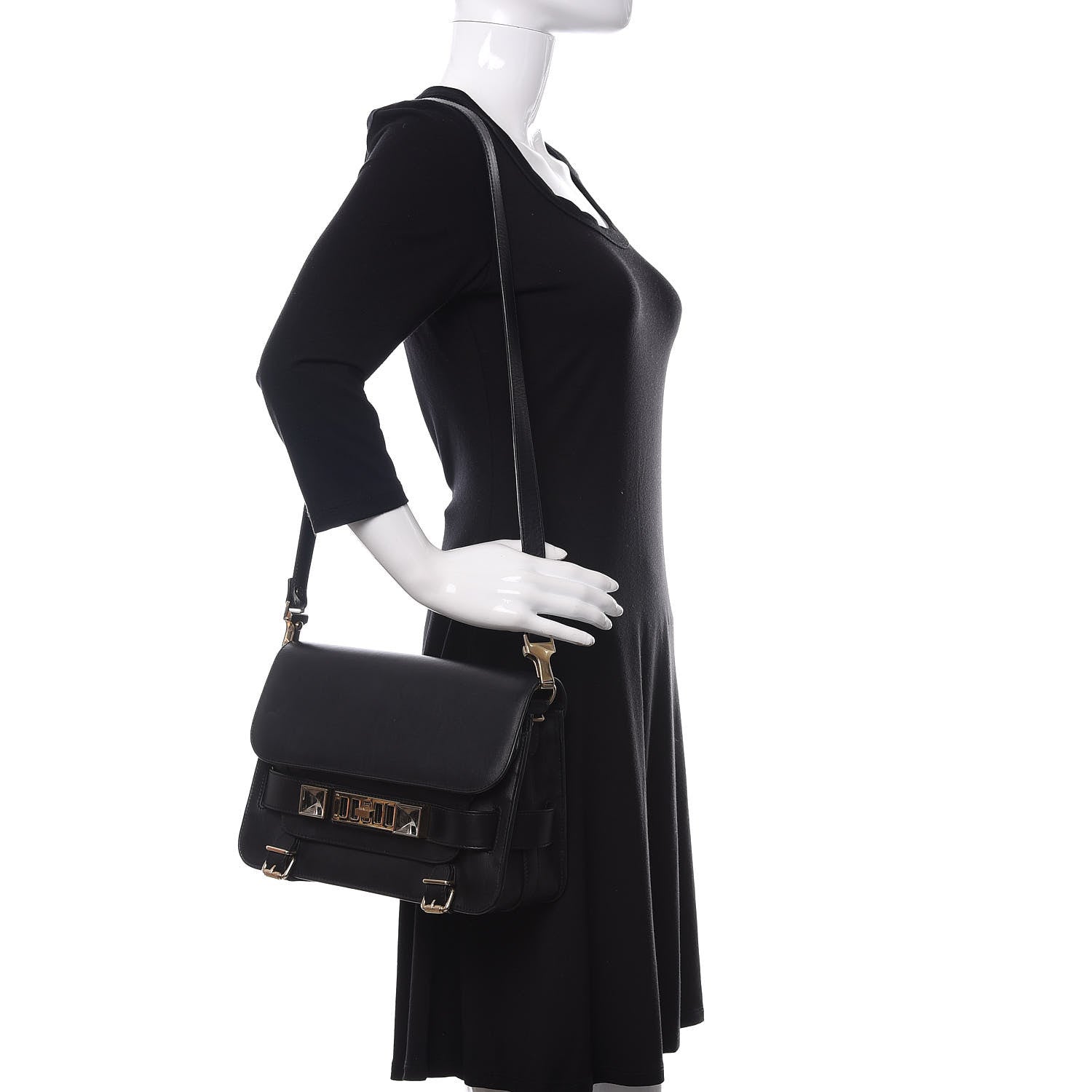 Proenza Schouler Calfskin PS11 Classic Shoulder Bag Black 2 of 9